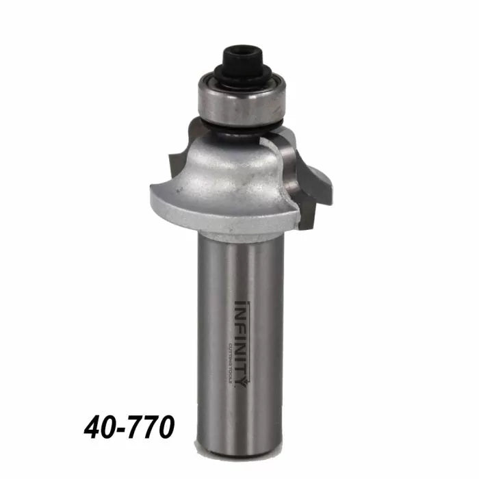 Carbide edge-forming router bit with bearing, model 40-770, for woodworking.