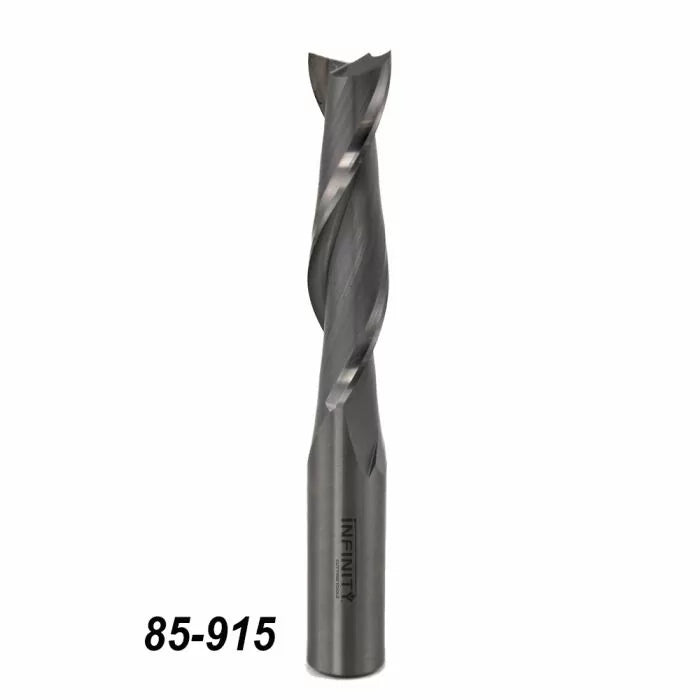 Straight flute solid carbide spiral router bit for woodworking, product code 85-915