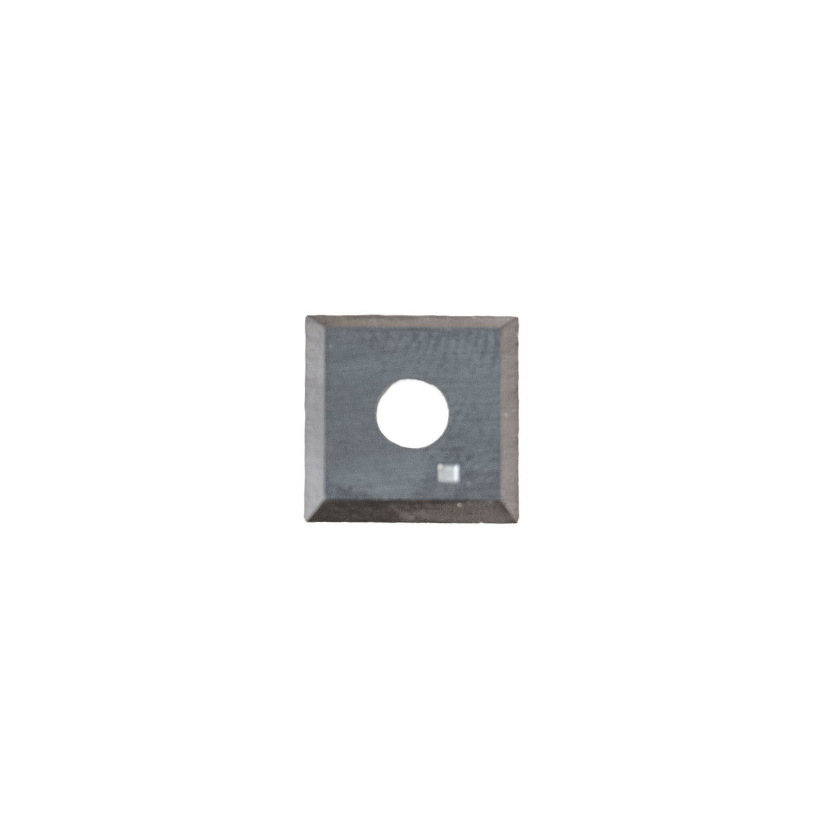 Square 4 sided replacement blade for insert pro router bits on a white background