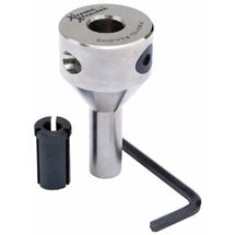 Router chuck extension with collet adapter and hex key