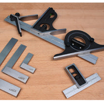 Combination square set, machinist squares and double squares for measuring and layout