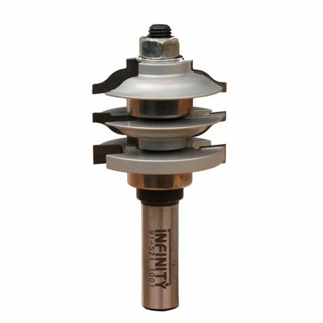 Infinity stacking rail and stile router bit for cabinet door frames