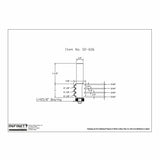 Technical drawing of woodworking router bit with detailed dimensions and bearing size.