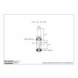 Technical drawing of woodworking router bit with measurements and bearings, item 06-692.