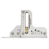 Precision aluminum height gauge woodworking tool with ruler and adjustment knob