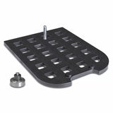 Router table jig with metal pin and bearing for woodworking joinery and precise cuts