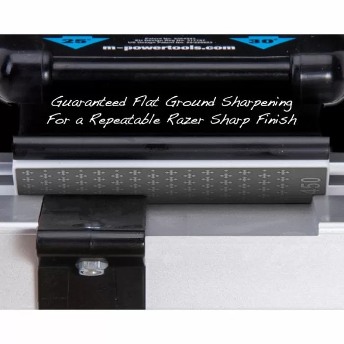 Diamond sharpening stone tool with text guaranteed flat ground sharpening for repeatable razor sharp finish