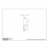 Technical drawing of straight router bit with 1/2 inch shank and labeled dimensions.