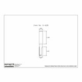 Technical drawing of a straight router bit, item 11-628, with detailed measurements.
