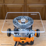 Undrilled Infinity Tools 11-1/2" universal base plate with alignment kit
