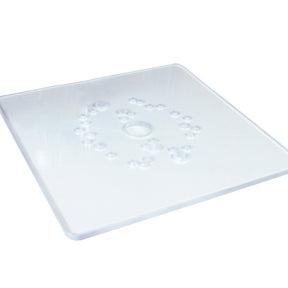 Clear acrylic router table insert plate with pre-drilled mounting holes