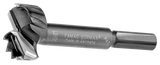 Carbide-tipped Forstner drill bit for woodworking, engraved with product details