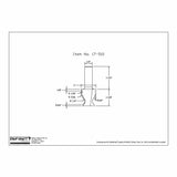 Router bit technical drawing with measurements, item 17-510 for woodworking projects
