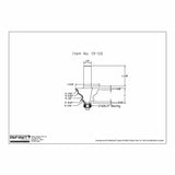 Technical drawing of router bit with measurements and item number 19-110 for woodworking.