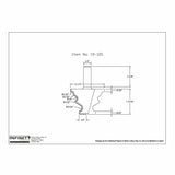 Technical drawing of woodworking router bit profile with measurements and item number 19-120.