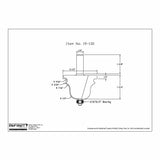 Router bit technical drawing with measurements, labeled as item No. 19-130, showing detailed profile and dimensions for woodworking.