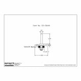 Router bit technical drawing with dimensions, item 23-1564A, woodworking tool diagram