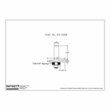 Technical drawing of woodworking router bit with detailed dimensions and labeled bearing.