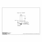 Technical drawing of router bit with labeled dimensions and bearing, item number 35-857.