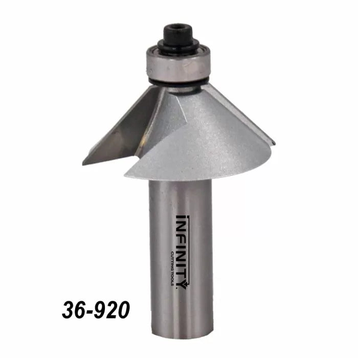 Chamfer router bit with number 36-920 and carbide cutting edge for woodworking
