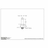 Technical drawing of router bit with bearing, labeled Item No. 37-722, woodworking tool