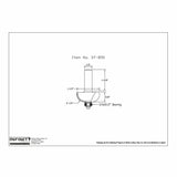 Technical drawing of woodworking router bit with dimensions, item number 37-850, labeled bearing.