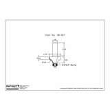 Technical drawing of woodworking router bit with dimensions and bearing size labeled.