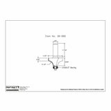 Technical drawing of woodworking router bit with precise dimensions, item 38-880