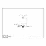 Technical drawing of a woodworking router bit with dimensions and bearing details.