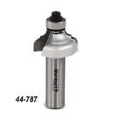Carbide-tipped round over router bit with bearing, model 44-787, for woodworking