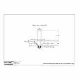 Technical drawing of router bit 44-850 with detailed measurements and bearing size.