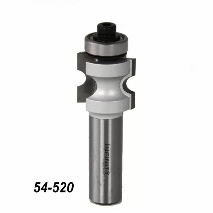 Groove router bit with bearing, steel body, product number 54-520, woodworking tool