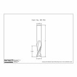 Technical diagram of a 1/2 inch straight router bit, item 85-911, with measurements.