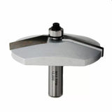 Carbide router bit with bearing for woodworking, isolated on white background
