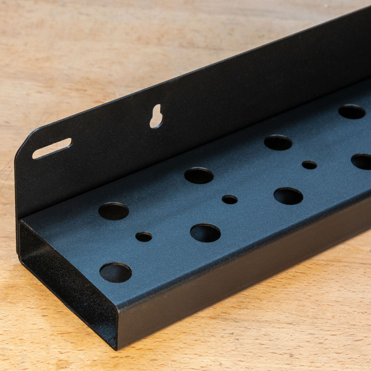 Router Bit Tray Closeup of Holes