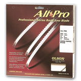 Professional Series band saw blade packaging for woodworking, featuring sharp raker teeth.