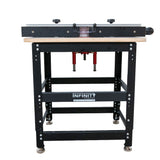 Essential router table package with Mast-R-Lift II, sturdy steel frame and adjustable fence