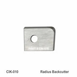 Rectangular metal radius backcutter carbide insert with hole, engraving CIK-010