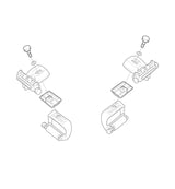 Exploded diagram of woodworking tool clamp assembly with detailed hardware parts