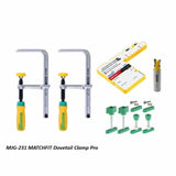 MJG-231 MATCHFIT Dovetail Clamp Pro set with clamps, dovetail router bit, and connectors